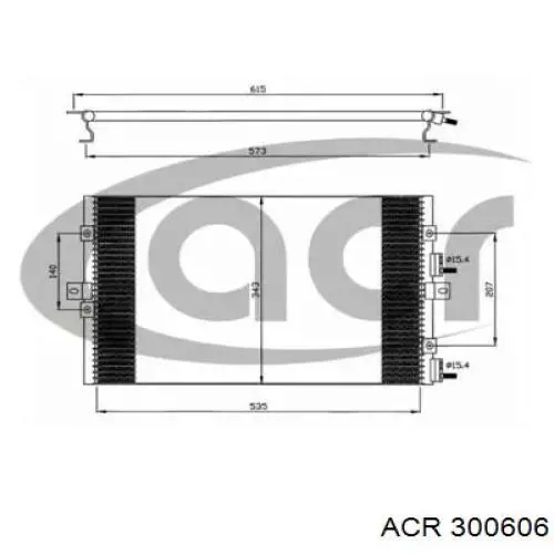 Радиатор кондиционера 300606 ACR