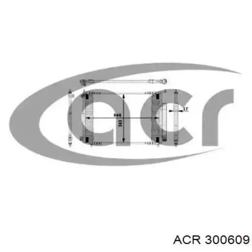 Радиатор кондиционера 300609 ACR