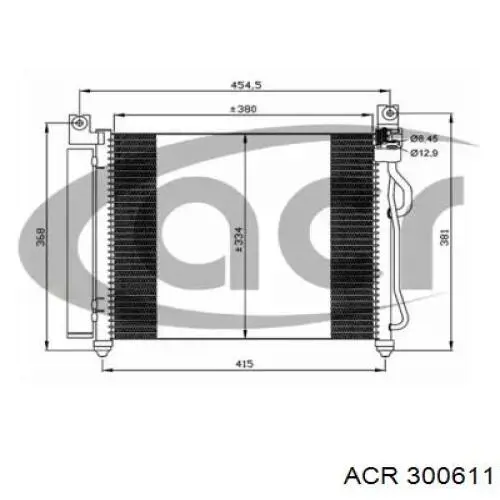 Радиатор кондиционера 300611 ACR