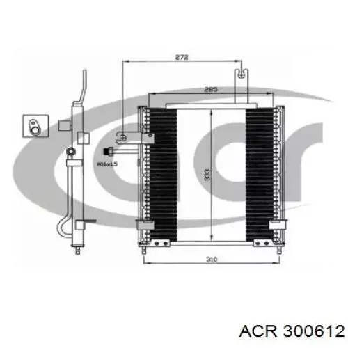 Радиатор кондиционера 300612 ACR