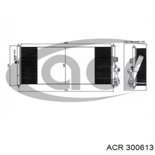 Радиатор кондиционера 300613 ACR