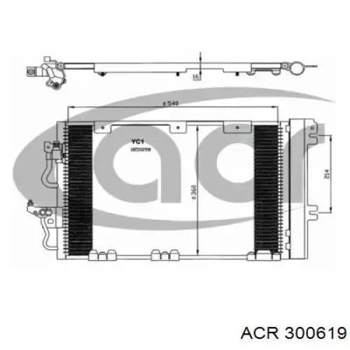 Радиатор кондиционера 300619 ACR