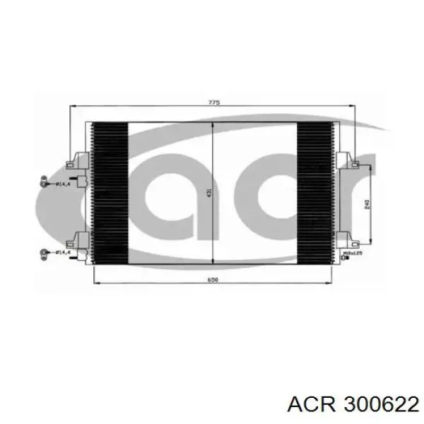 Радиатор кондиционера 300622 ACR