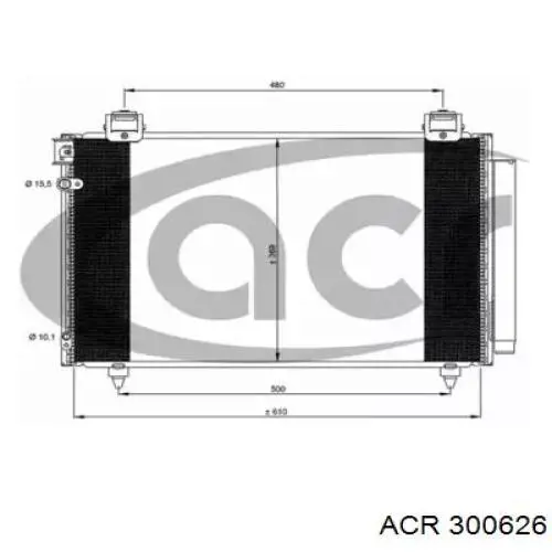 Радиатор кондиционера 300626 ACR