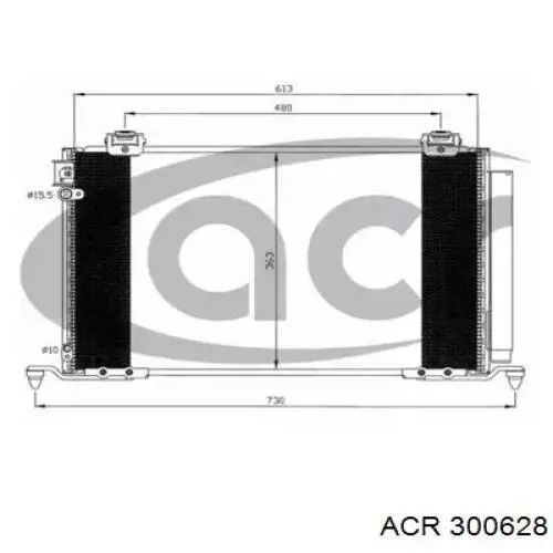 Радиатор кондиционера 300628 ACR
