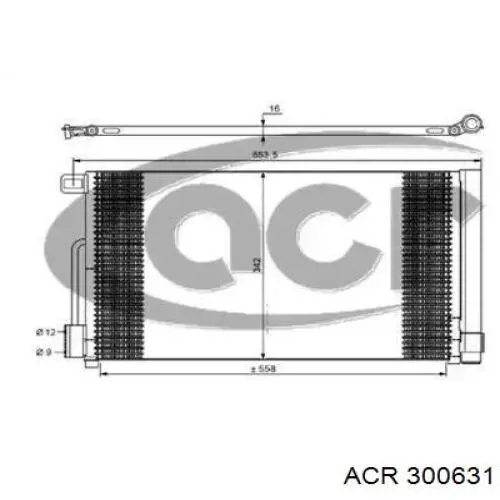 Радиатор кондиционера 300631 ACR