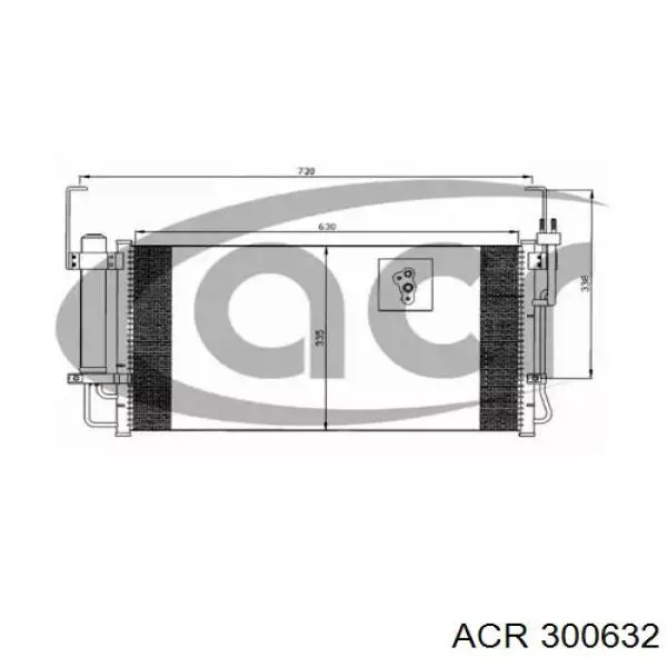 Радиатор кондиционера 300632 ACR