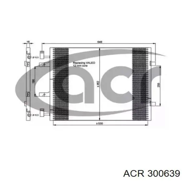 Радиатор кондиционера 300639 ACR