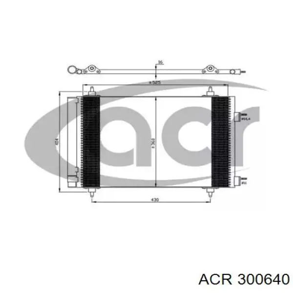 Радиатор кондиционера 300640 ACR