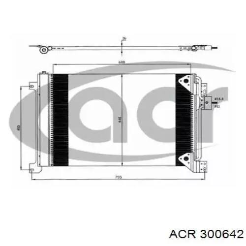 Радиатор кондиционера 300642 ACR