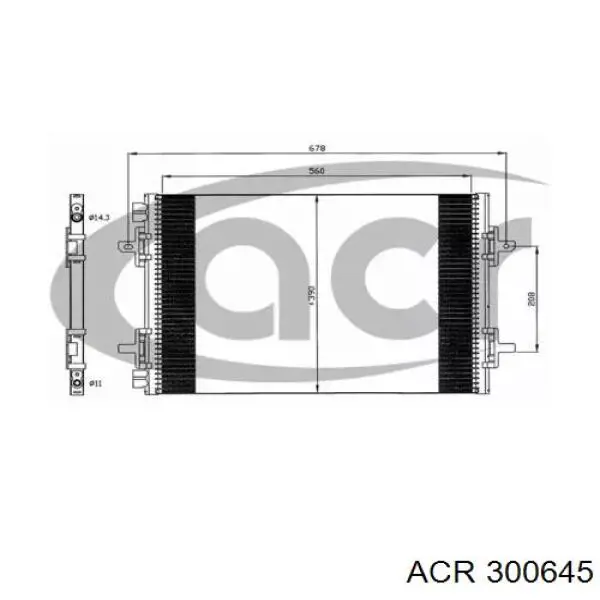 Радиатор кондиционера 300645 ACR