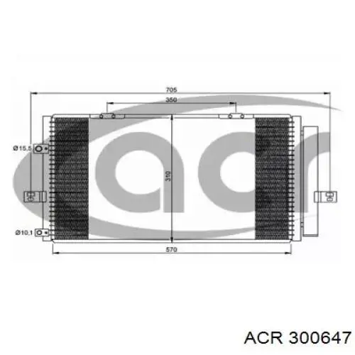 Радиатор кондиционера 300647 ACR