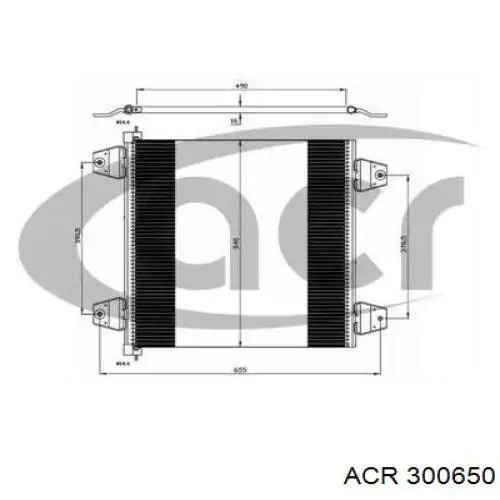 Радиатор кондиционера 300650 ACR