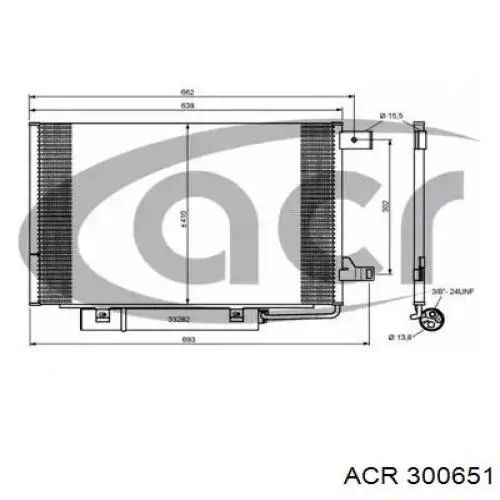 Радиатор кондиционера 300651 ACR