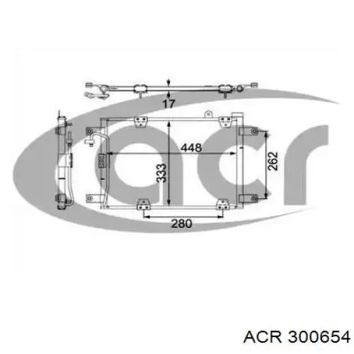 Радиатор кондиционера 300654 ACR