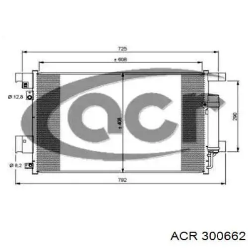 Радиатор кондиционера 300662 ACR
