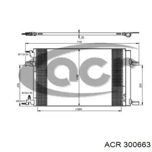 Радиатор кондиционера 300663 ACR