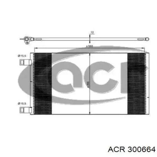 Радиатор кондиционера 300664 ACR