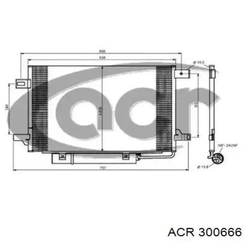 Радиатор кондиционера 300666 ACR
