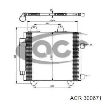 Радиатор кондиционера 300671 ACR