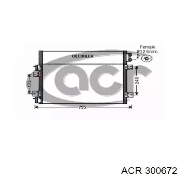 Радиатор кондиционера 300672 ACR