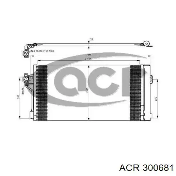 Радиатор кондиционера 300681 ACR