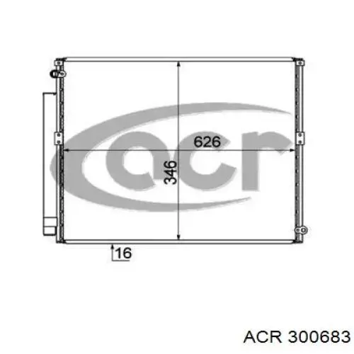 Радиатор кондиционера 300683 ACR