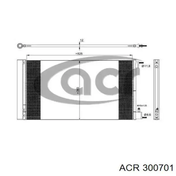 Радиатор кондиционера 300701 ACR