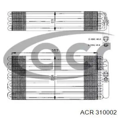 Испаритель кондиционера 310002 ACR