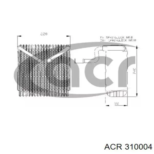 Испаритель кондиционера 310004 ACR
