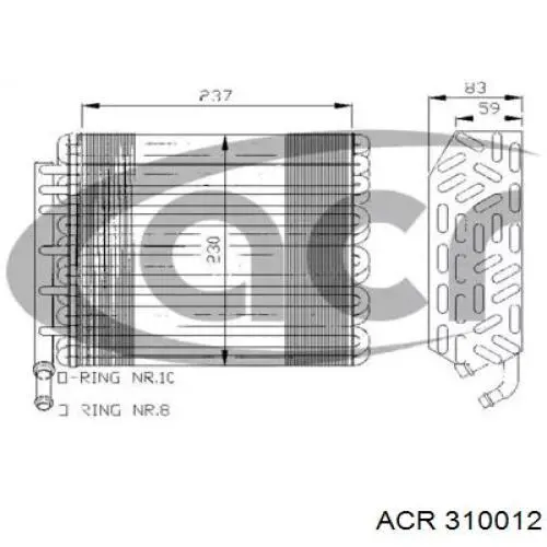 310012 ACR испаритель кондиционера