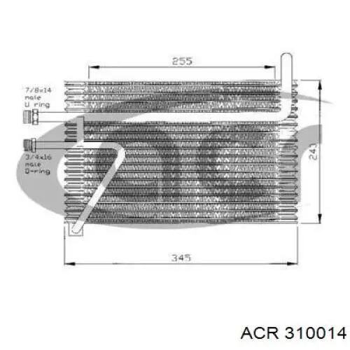 Испаритель кондиционера 310014 ACR