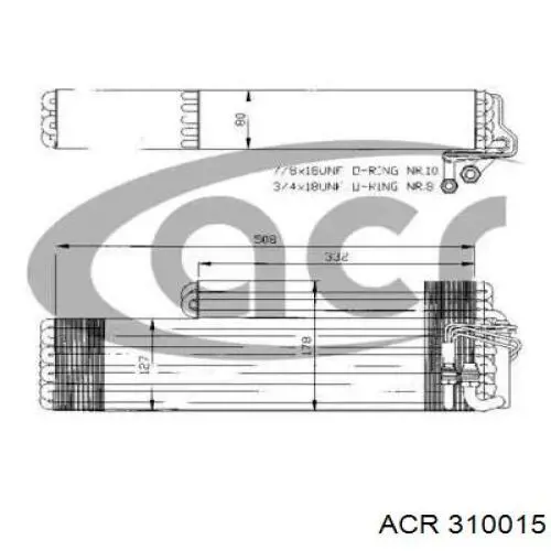 Испаритель кондиционера 310015 ACR