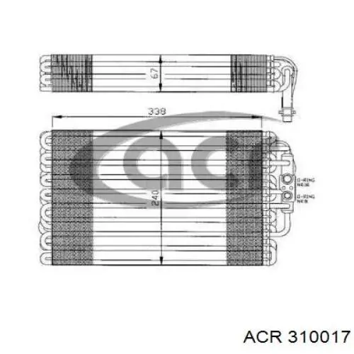 Испаритель кондиционера 310017 ACR