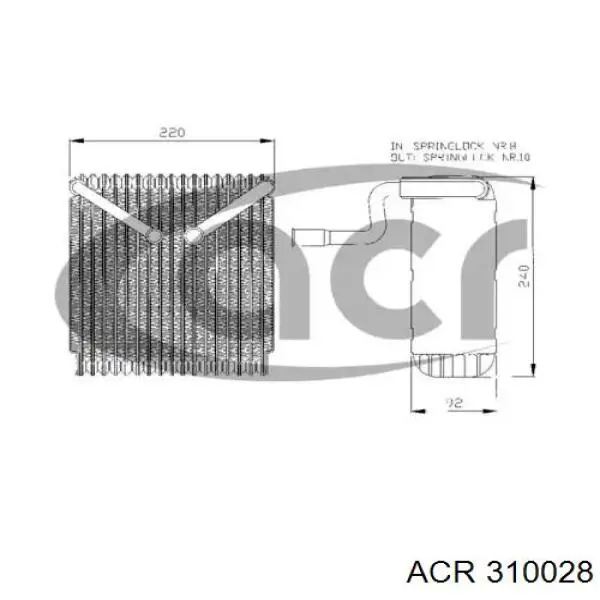 Испаритель кондиционера 310028 ACR