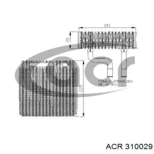 Испаритель кондиционера 310029 ACR