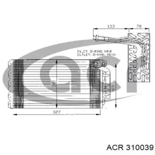 310039 ACR vaporizador de aparelho de ar condicionado