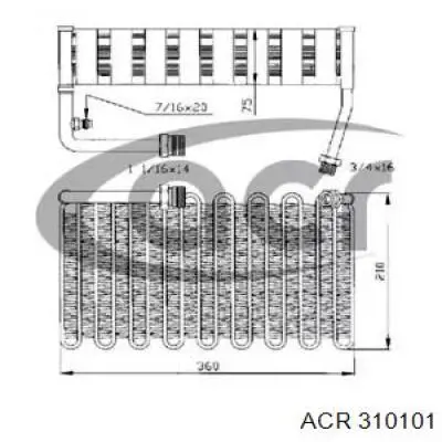 Испаритель кондиционера 310101 ACR