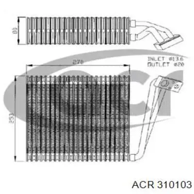 Испаритель кондиционера 310103 ACR