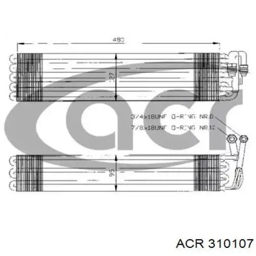 Vaporizador de aparelho de ar condicionado para Mercedes E (T123)