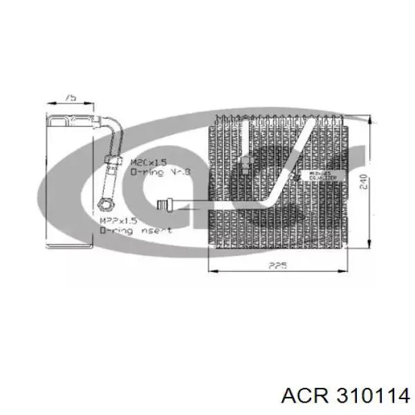 Испаритель кондиционера 310114 ACR