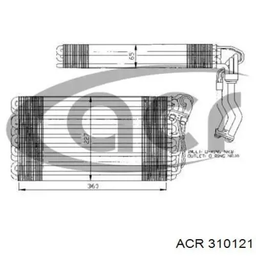 Испаритель кондиционера 310121 ACR