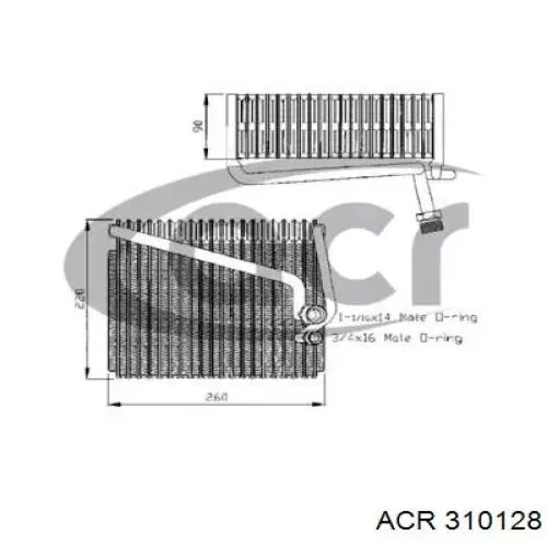 310128 ACR vaporizador de aparelho de ar condicionado