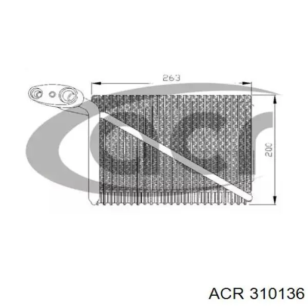 Испаритель кондиционера 310136 ACR