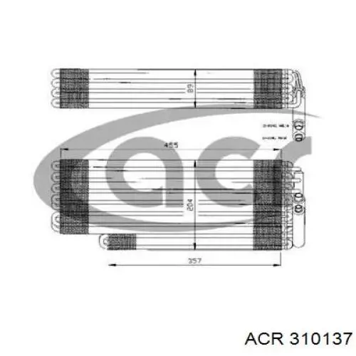 Испаритель кондиционера 310137 ACR