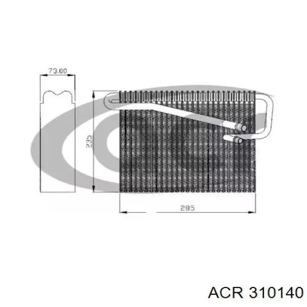 Испаритель кондиционера 310140 ACR