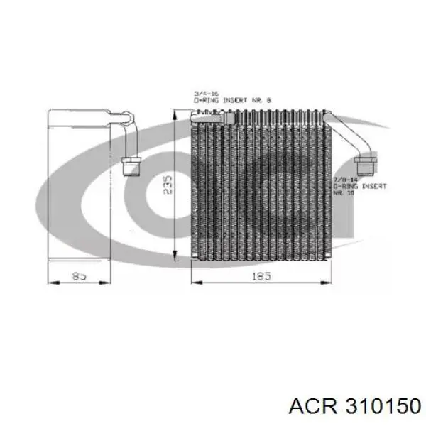 Испаритель кондиционера 310150 ACR