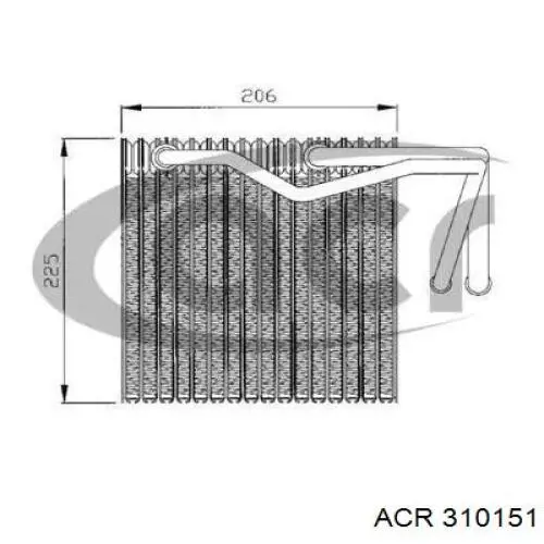 Испаритель кондиционера 310151 ACR