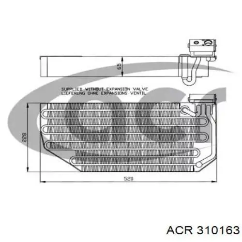 Испаритель кондиционера 310163 ACR