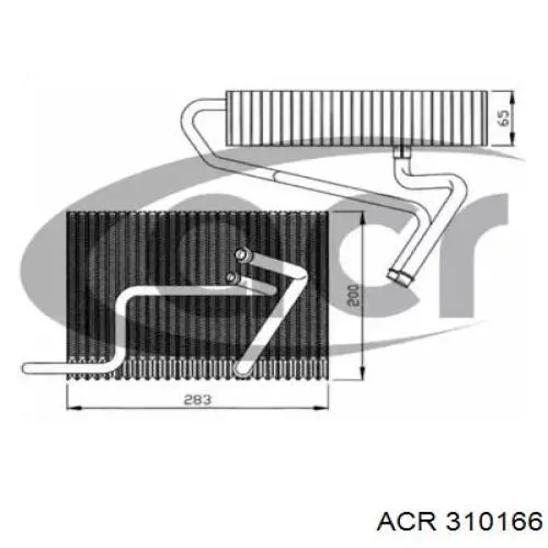 Испаритель кондиционера 310166 ACR